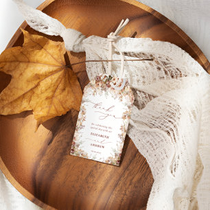 Étiquettes-cadeau Fleurs de jardin Boho Rustique Merci Mariage