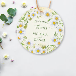 Étiquettes Cadeau Fleurs de printemps de marguerite sauvage mariage