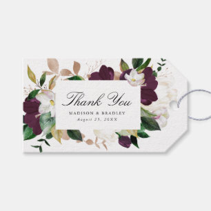 Étiquettes-cadeau Fleurs de Prunier Foncé Cadeau de Mariage Person