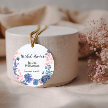 Fleurs Indigo Blush Personnaliser pour une Baby Sh