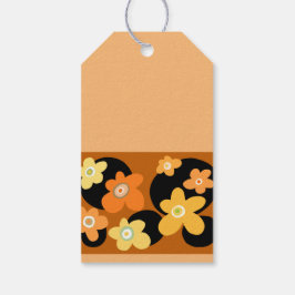 Étiquettes-cadeau fleurs orange
