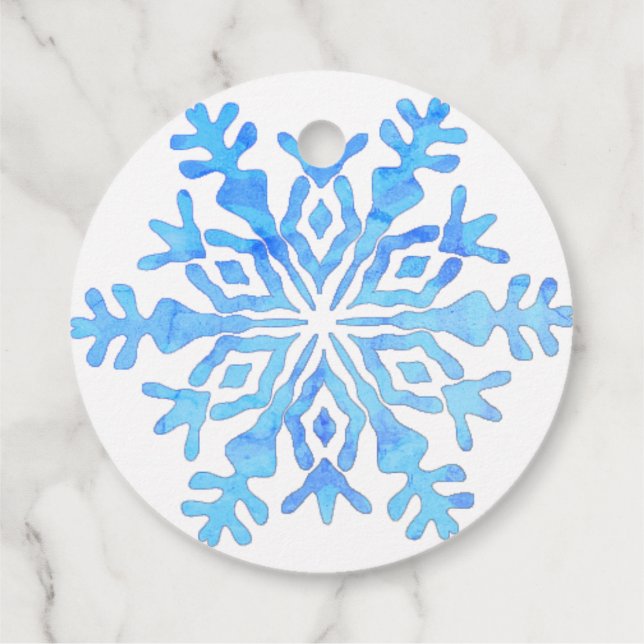 Étiquettes Cadeau flocon (Dos)