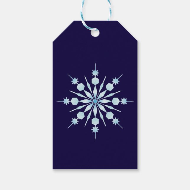 Étiquettes-cadeau Flocon de neige de vacances (Devant)