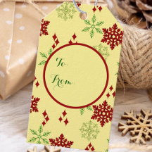 Flocons de neige de Noël rouges et verts