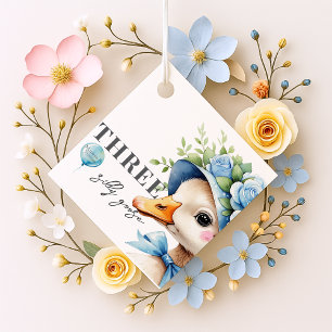 Étiquettes Cadeau Floral Coquette Bow Silly Goose Boy Anniversaire
