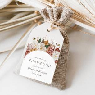 Étiquettes-cadeau Floral d'automne rustique Baby shower Boho Water