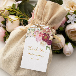 Étiquettes-cadeau FLORAL Embrasser le Mariage de mariage