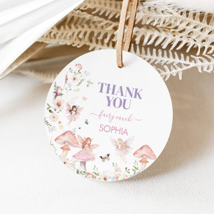 Étiquettes Cadeau Floral Fleur sauvage Fairy Premier anniversaire fê