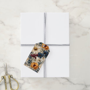 Étiquettes-cadeau Floral Fleur sauvage moderne