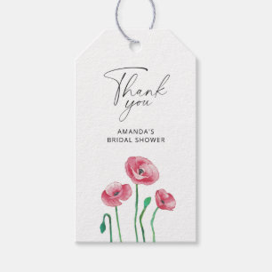 Étiquettes-cadeau Floral nuptiale merci tag