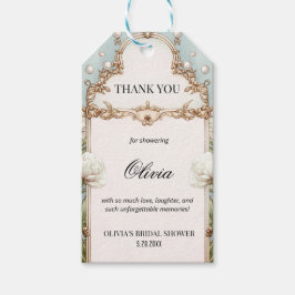 Étiquettes-cadeau Floral Pearls Prosecco Bridal Shower Favor 