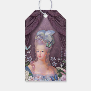 Étiquettes-cadeau Floral pourpre de Marie Antoinette