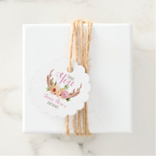 Étiquettes Cadeau Floral Woodland babyshower party de faveur