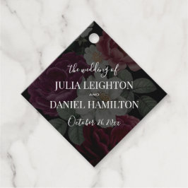 Étiquettes Cadeau Flore foncée