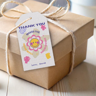 Étiquettes-cadeau Flower Business Équipe Employé Collègue Merci