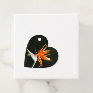 Étiquettes Cadeau Flower tropical orange paradise