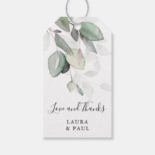 Étiquettes-cadeau Foliage botanique de l'aquarelle légère et aérée