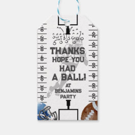 Étiquettes-cadeau Football Anniversaire Fête Merci Favoriser
