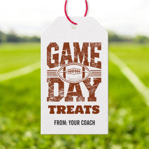 Étiquettes-cadeau Football Bonne chance Jeu Jour Treat