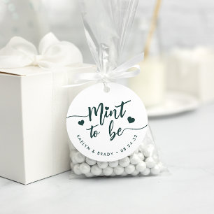 Étiquettes Cadeau Forest Green   Monnaie à être un Mariage personnal