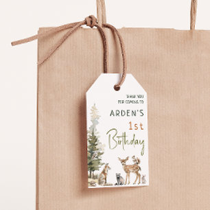 Étiquettes-cadeau Forest Woodland Animaux Anniversaire Fête Favorise