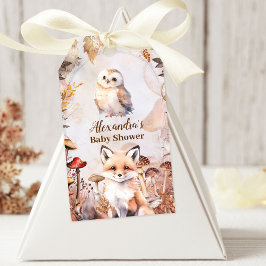 Étiquettes-cadeau Forêt de verdure mignonne Animaux Baby shower des