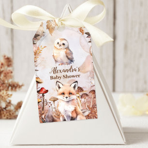 Étiquettes-cadeau Forêt de verdure mignonne Animaux Baby shower des
