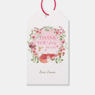 Étiquettes-cadeau Forêt Enchantée Bois Fée Rose Whimsical