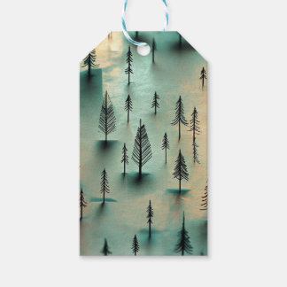 Étiquettes-cadeau Forêt hivernale