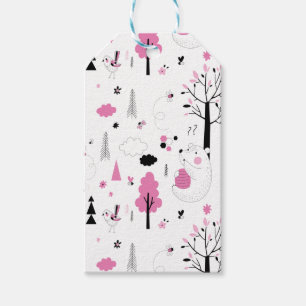 Étiquettes-cadeau Forêt Ours des bois Abeille miel doux