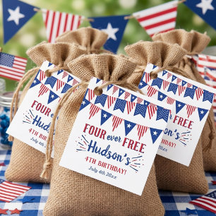 Étiquettes Cadeau Four Ever Free ! Fête du 14 juillet Anniversaire 4