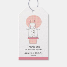 Étiquettes-cadeau Fourniture pour premier anniversaire de fille gira