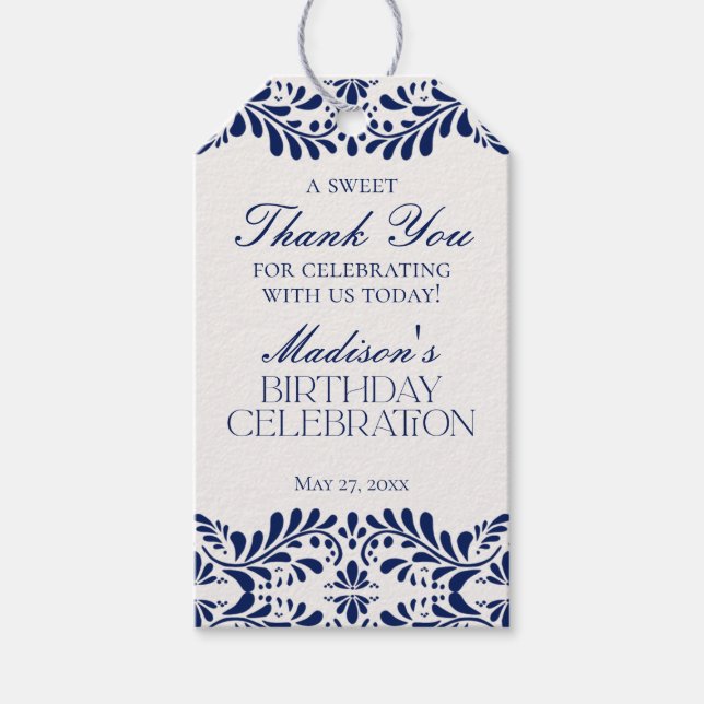 Étiquettes-cadeau Fournitures de fête d'anniversaire sur le thème de (Devant)