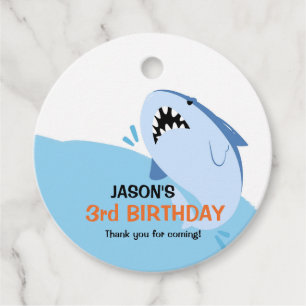 Étiquettes Cadeau Fournitures personnalisées pour enfants Shark Birt