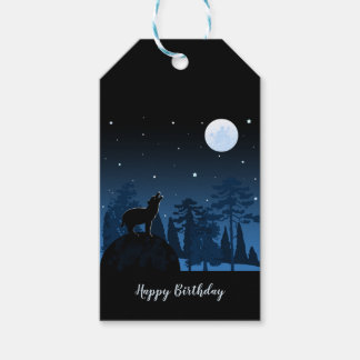 Étiquettes-cadeau Fox Et Pleine lune À Minuit
