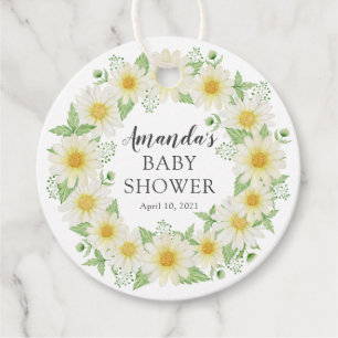 Étiquettes Cadeau Fraîcheur Baby shower Floral Fraîche Favoriser