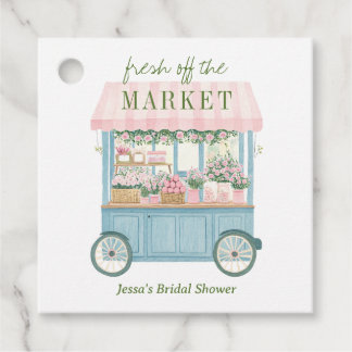 Étiquettes Cadeau Frais Sorti du Marché Floral Mariage de Fermière