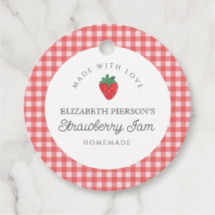 Étiquettes Cadeau Fraise Berry Jam Accueil Personnalisé