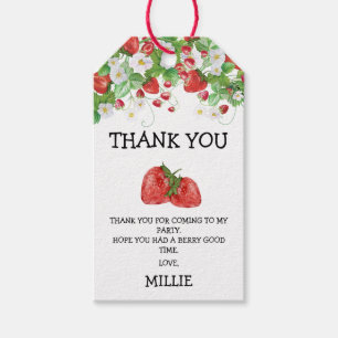Étiquettes-cadeau Fraise Berry Sweet 1er Anniversaire