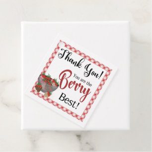 Étiquettes Cadeau Fraise Faveur étiquettes, Chocolat fraise faveur
