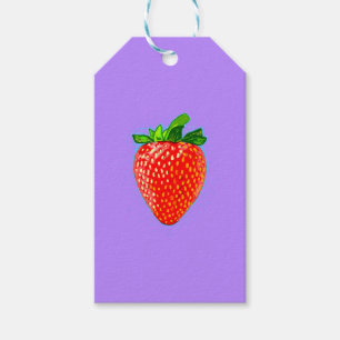 Étiquettes-cadeau Fraise juteuse en style pop art