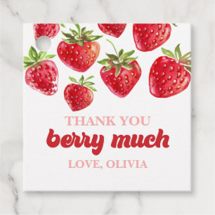 Étiquettes Cadeau Fraise Merci Berry Beaucoup Favoriser les étiquett