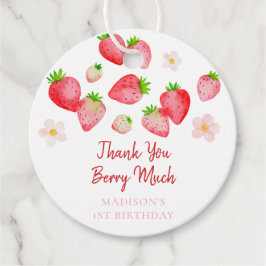 Étiquettes Cadeau Fraise sauvage Berry Sweet Anniversaire