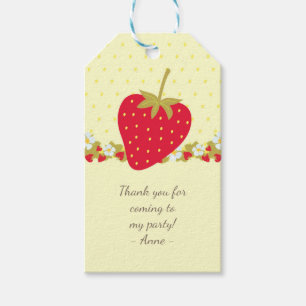 Étiquettes-cadeau Fraise Sweet bébé Premier anniversaire fête
