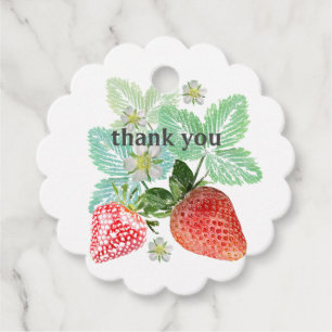 Étiquettes Cadeau fraises, baies, rouge, frais, mûr, sucré, nourritu