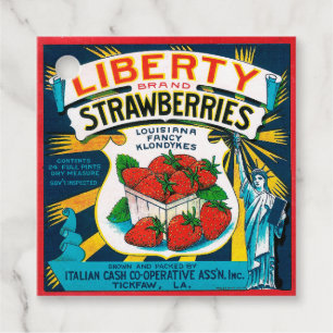 Étiquettes Cadeau Framboises Liberty