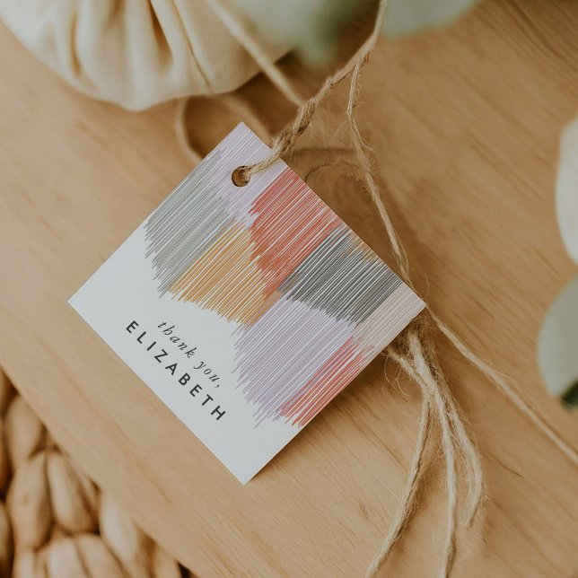 Étiquettes Cadeau Frange moderne (Colorful Modern Fringe Favor Tags)