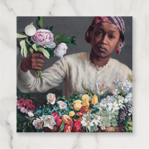Étiquettes Cadeau Frédéric Bazille - Jeune femme aux pivoines