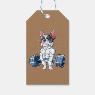 Étiquettes-cadeau French Bulldog Poids Funny Deadlift Gym