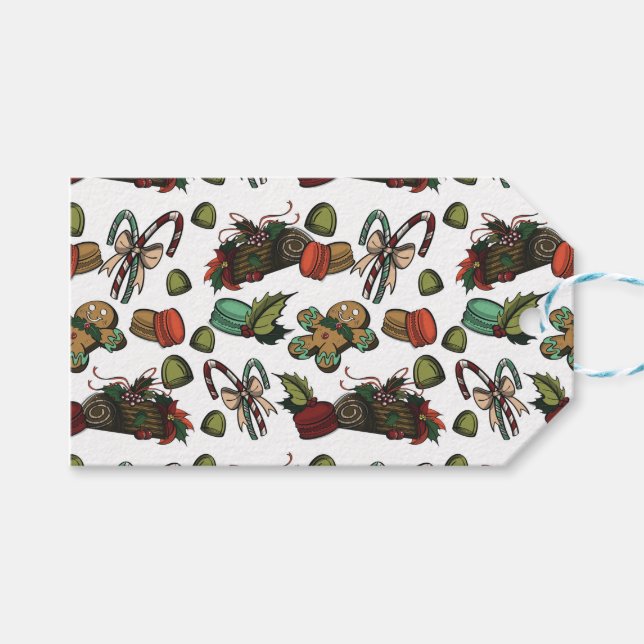 Étiquettes-cadeau Friandises de fêtes (Devant (Horizontal))